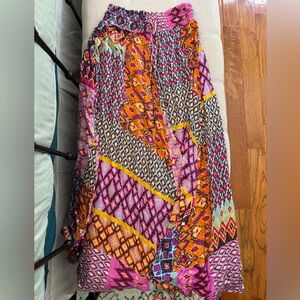 Vibrant Multicolor Patterned Skirt